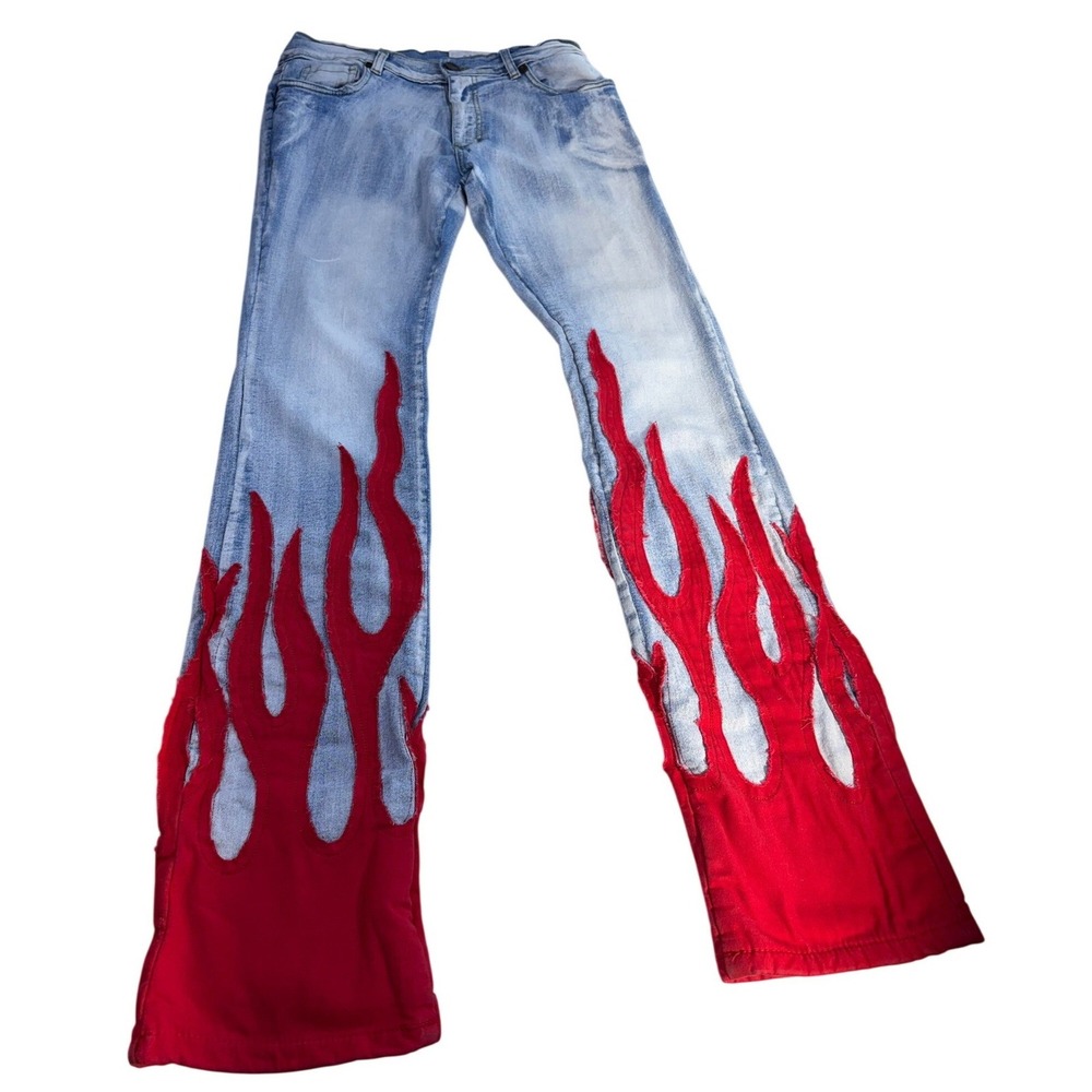 Men's Red Flame Jeans
